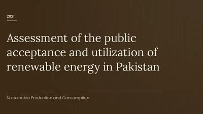 Assessment of the public acceptance and utilization of renewable energy in Pakistan featured image