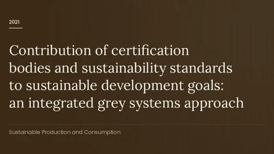 Contribution of certification bodies and sustainability standards to sustainable development goals: an integrated grey systems approach featured image