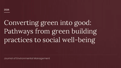 Converting green into good: Pathways from green building practices to social well-being featured image