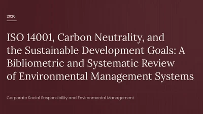 ISO 14001, Carbon Neutrality, and the Sustainable Development Goals: A Bibliometric and Systematic Review of Environmental Management Systems featured image