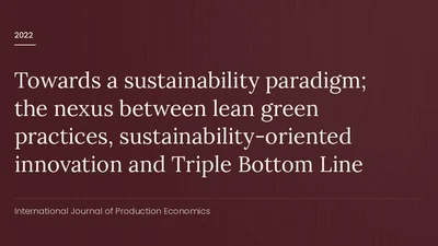 Towards a sustainability paradigm; the nexus between lean green practices, sustainability-oriented innovation and Triple Bottom Line featured image
